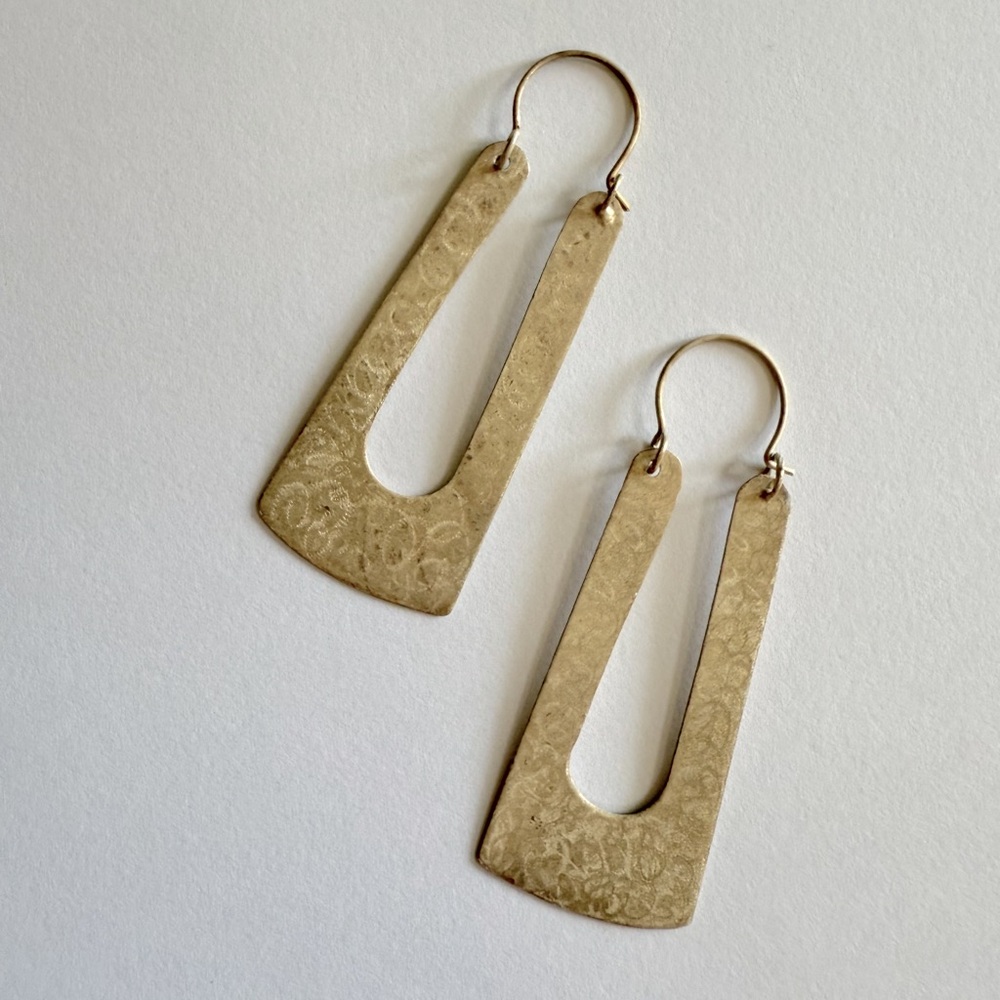 Textured Drop Earrings